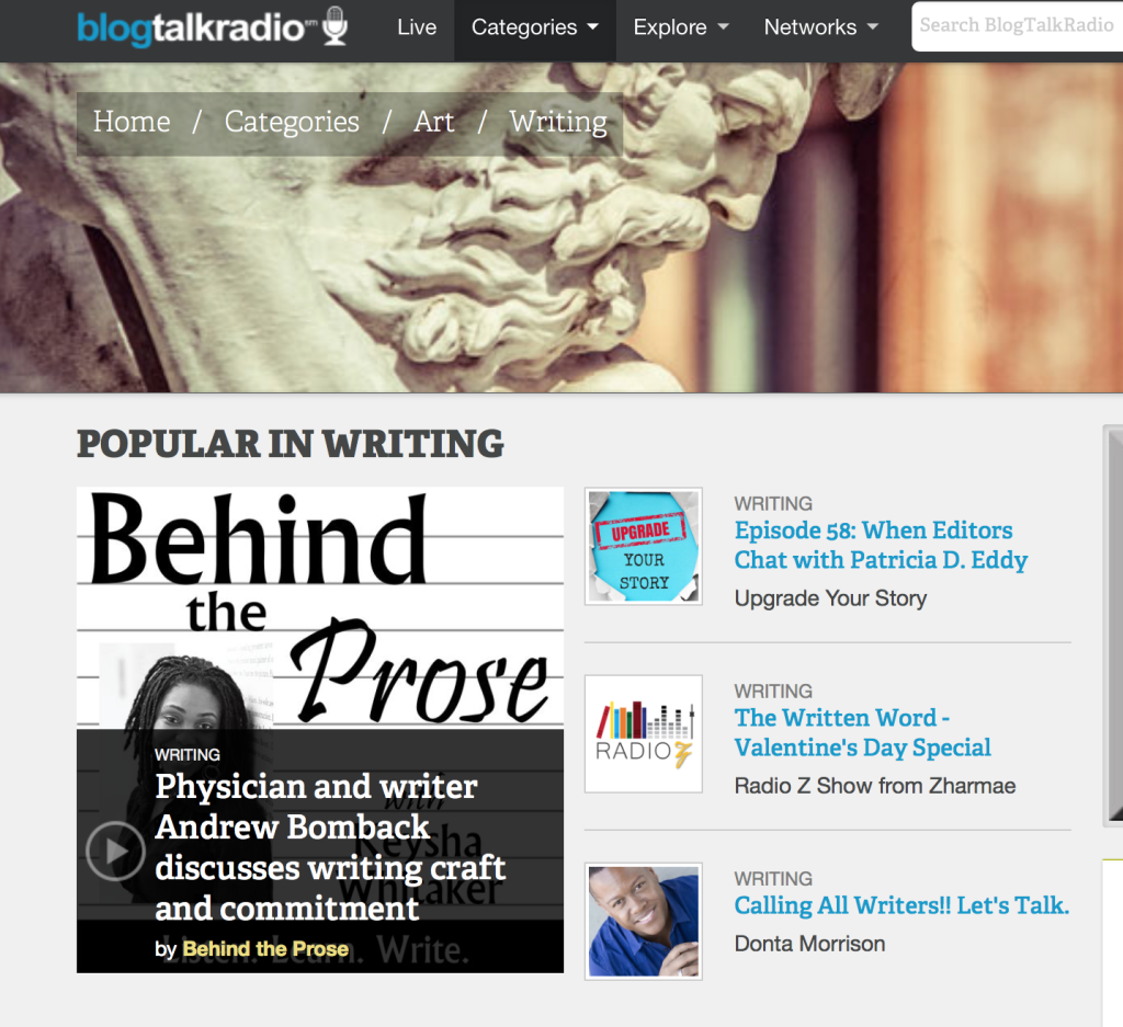Behind the Prose named Popular in Writing by BlogTalkRadio