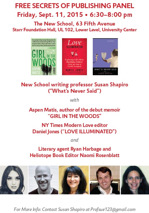 Free Secrets of Publishing Panel in New York City on 9/11/15
